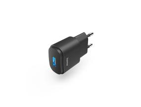 Hama Charger, 6 W, USB-A, musta - Verkkolaite