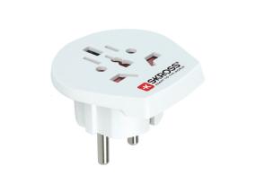 Skross Europe matkasovitin TypeE/F, valkoinen - Matkasovitin