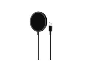 Puro Magnetic Wireless, USB-C, MagSafe, 1 m, musta - Langaton laturi