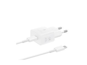 Samsung, USB-C, 25 W, valkoinen - Virtalähde ja USB-C-kaapeli