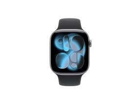 Apple Watch 11, 46 mm, GPS, S/M, tummanharmaa - Älykello - Smartwatch