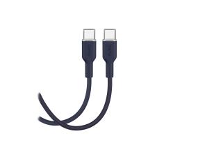 Puro Soft, USB-C / USB-C, 1,5 m, tummansininen - Kaapeli