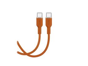 Puro Soft, USB-C / USB-C, 1,5 m, oranssi - Kaapelit
