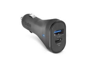 SBS, USB-A, USB-C, 10 W, musta - Autolaturi