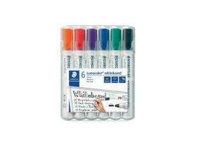 Sarja taulun tusseja kartiomaisella kärjellä STAEDTLER Lumocolor 351 kartiomaisella kärjellä 6 väriä