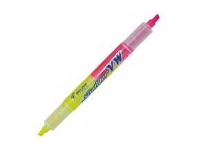 Tekstimerkki kahdella päässä PILOT BeGreen Spotliter VW kelta-vaaleanpunainen