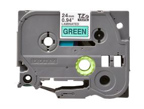 Kleepkirjalint/markeerimislint BROTHER TZE-751 24mm must/rohelisel analoog