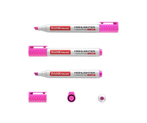 Tekstimerkki ERICH KRAUSE Visioline V-40, pinkki