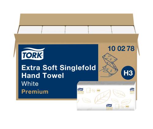 TORK Extra Soft Singlefold H3 2-kerroksinen arkki 22,6 x 23 cm 200 arkkia (100278)