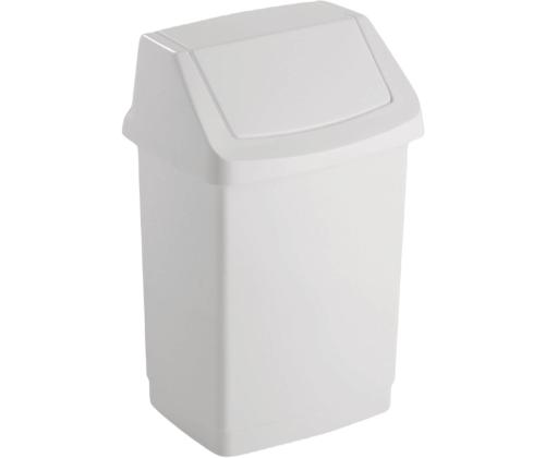 Roskakori 50L liikkuvalla kannella, valkoinen