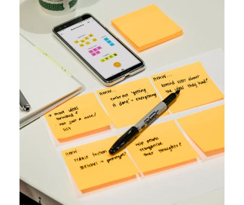 Viestilaput 76x76 Post-it 654 neonkeltainen