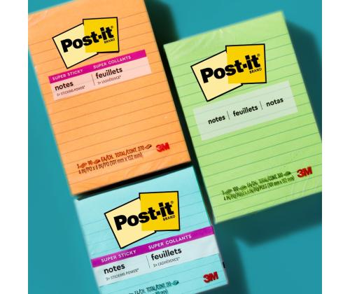 Viestilaput 76x76 Post-it 654 neonkeltainen