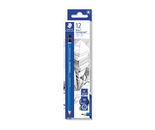 Tavallinen kynä STAEDTLER Mars Lumograph 6B ilman pyyhekumia