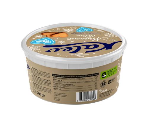 Piparkakut KALEV sydämen muotoiset ohuet piparkakut laatikossa 300g