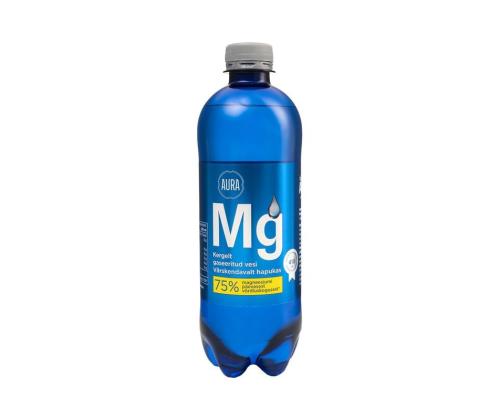 Juomavesi AURA Magnesium 0,5L hiilihapotettu