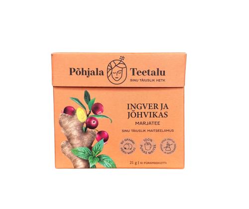 Marjatee PÕHJALA TEETALU Inkivääri ja karpalo 10kpl