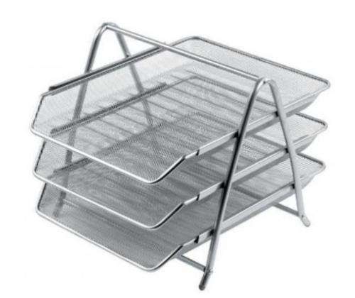 Lomakelaatikko 3-osainen metallinen hopea