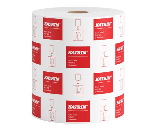Rullakäsipaperi 2-kerroksinen KATRIN M2, keskisyöttö 152m valkoinen