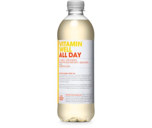 Vitamiinijuoma VITAMIN WELL Vitamiinijuoma koko päiväksi 0,5 l (lemmikki)
