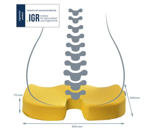 Istuintyyny ergonominen LEITZ Cozy keltainen