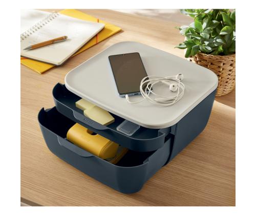 Laatikosto pöydälle LEITZ Cozy 2-laatikkoinen harmaa