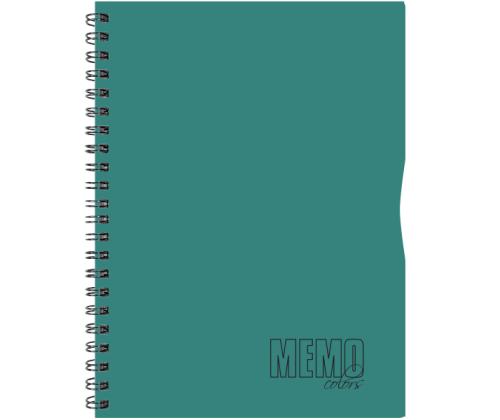 Kansio spiraalisidottu A5 MEMO Väri ruutukuvioitu värillinen muovikansi 80 sivua