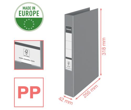 Rengaskansio A4 ESSELTE Väri´Ice 2R/25mm selkä 42mm sininen