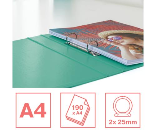 Sormussuojat A4 ESSELTE Colour´Ice 2R/25mm selkä 42mm vihreä