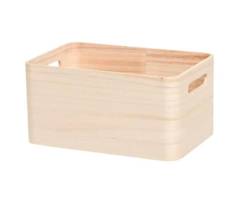 4LIVING Vanerilaatikko kahvoilla 30x20x15cm