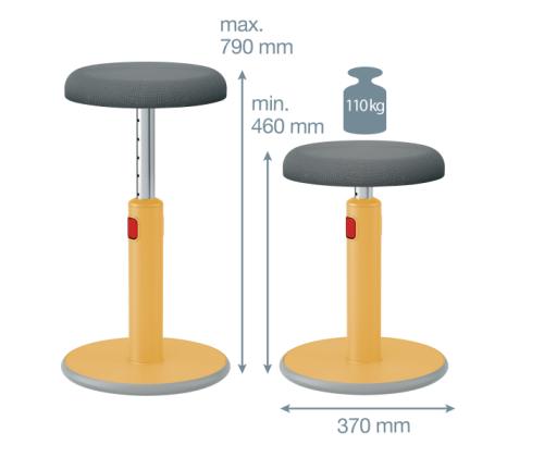 Aktiivituoli LEITZ Cozy keltainen