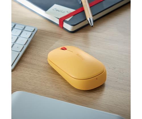 Tietokoneen hiiri langaton LEITZ Cozy Lämmin keltainen