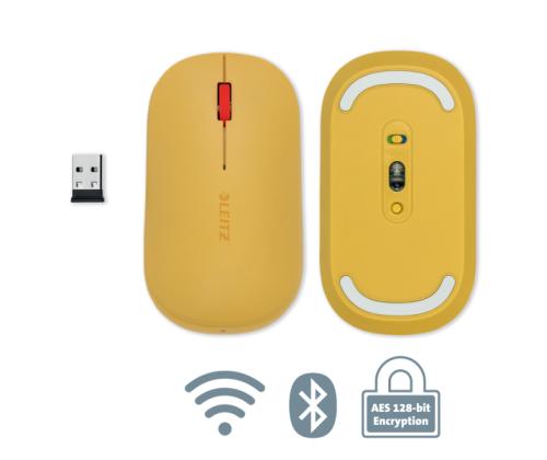 Tietokoneen hiiri langaton LEITZ Cozy Lämmin keltainen