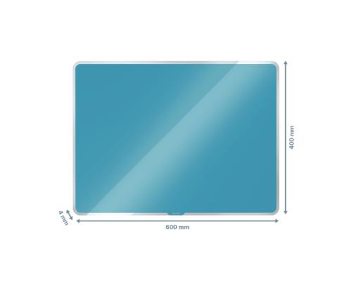 Lasilevy-magneettitaulu 600x400mm sininen LEITZ Cozy