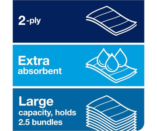 Lakanapyyhe 2-kerroksinen TORK H3 C-Fold Universal 24x27cm 120 arkkia (471111)