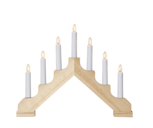 Adventtikynttilänjalka STAR TRADING luonnonpuuta 1 kpl