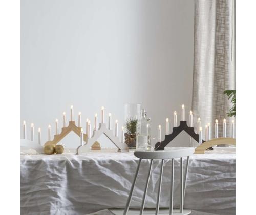 Adventtikynttilänjalka STAR TRADING luonnonpuuta 1 kpl