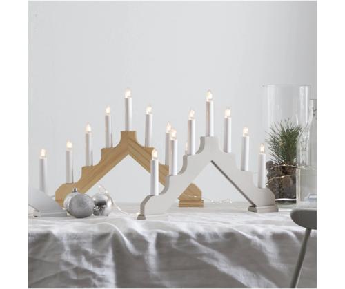 Adventtikynttilänjalka STAR TRADING luonnonpuuta 1 kpl