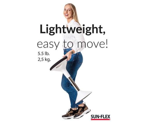 Aktiivituoli SUN-FLEX Active 62-71cm, istuimen halkaisija 310mm, jalan halkaisija 290mm, paino 5.6kg/ Musta kangas, valkoinen jalka