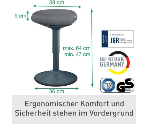 Aktiivituoli LEITZ Ergo Active Comfort harmaa