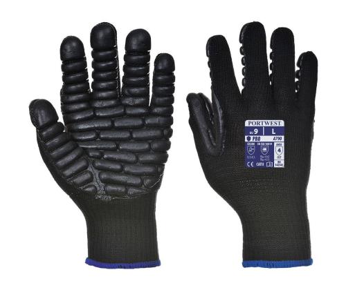 Työhanskat tärinää vaimentavat A790 musta (nro 10) XL