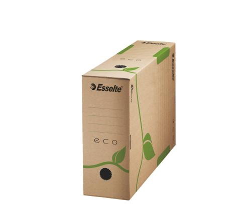 Arkistolaatikko ESSELTE Eco A4 100mm taitettava ruskea