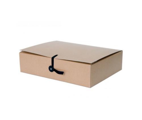 Arkistolaatikko SMLT 6cm ruskea nappikiinnitys