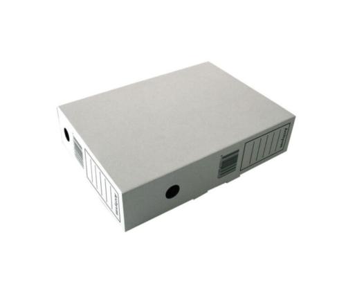 Arkistolaatikko SMLT A4 8cm taitettava painovalkoisella