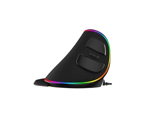 Tietokonehiiri ergonominen Delux XL pystysuora USB musta