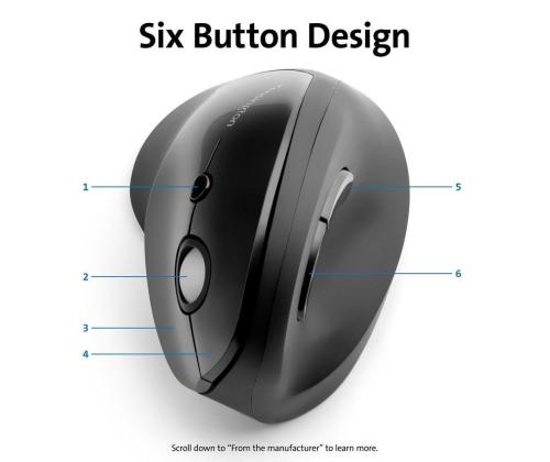 Tietokoneen langaton hiiri KENSINGTON ProFIt Pysty musta