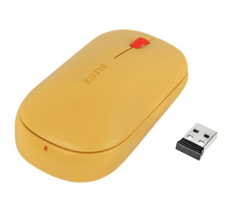 Tietokoneen hiiri langaton LEITZ Cozy Lämmin keltainen