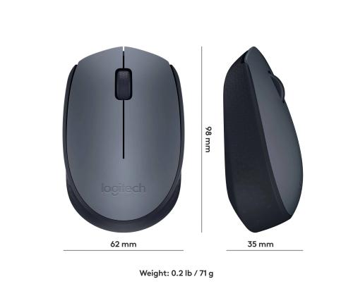 Tietokoneen langaton hiiri LOGITECH M170 harmaa