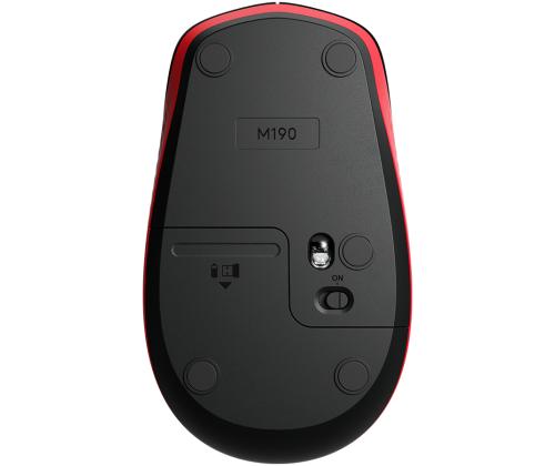 Tietokoneen langaton hiiri LOGITECH M190 punainen
