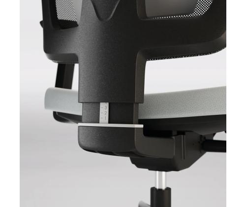 Työtuoli TEXAS harmaa verkkoselkänoja/BN5 harmaa istuin, alempi. jalka, niskatuella