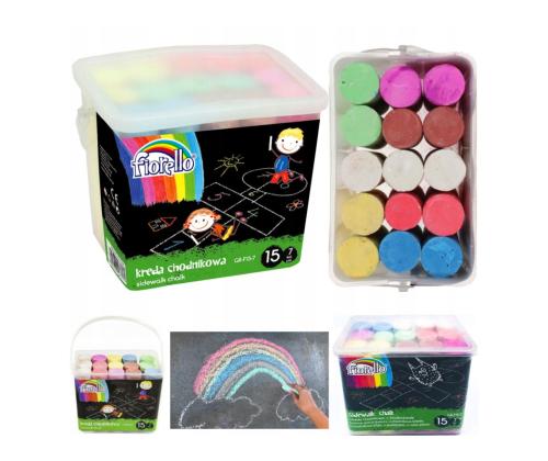 Värilliset asfalttiliitut 15 kpl pakkauksessa FIORELLO